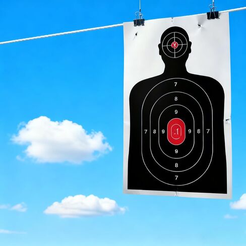 صورة ظلية هدف إطلاق النار الورقي للنطاق، تهدف إلى ورقة تدريب الهدف للرماية الداخلية والخارجية، ملحقات الأسلحة، للمسدسات والمسدسات والبنادق والبنادق الهوائية ومسدسات الحبيبات وبنادق BB -14 × 22 بوصة in Kuwait