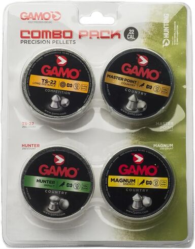 Gamo Air Rifle Pellet Combo Pack .177 or .22 | Assorted Pellet Shapes Inside - Great Mix For Target And Hunting - Precision Weight Graded Sets in Saudi Arabia