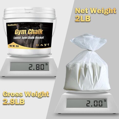 2LB Loose Gym Chalk Bucket, Lifting Chalk, Premium Chalk Powder with Chalk Bag & Spoon for Weightlifting, Gymnastics & Climbing in Saudi Arabia