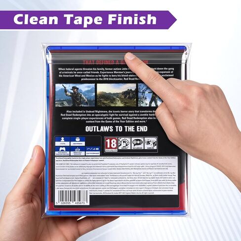Blu Ray Video Sleeves, Video Game Protect Sleeves for PS4/PS5 DVD and Blu Ray Case Storage Bags, Media Protector Bags - 50 Pack in Saudi Arabia