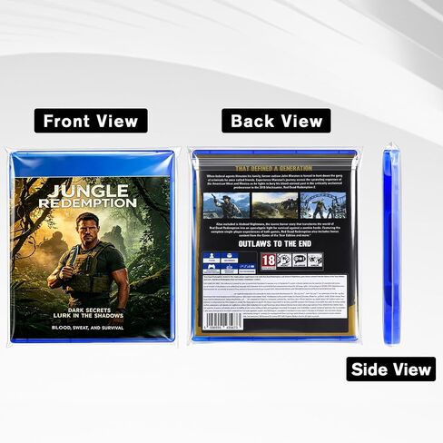 Blu Ray Video Sleeves, Video Game Protect Sleeves for PS4/PS5 DVD and Blu Ray Case Storage Bags, Media Protector Bags - 50 Pack in Saudi Arabia