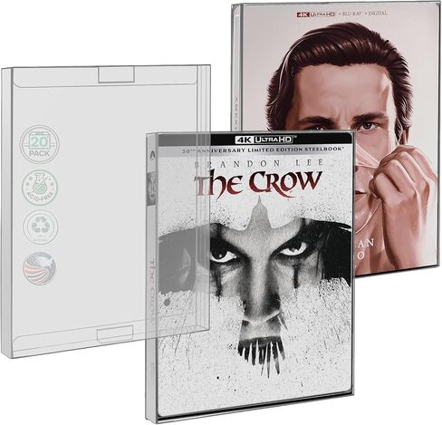 MALKO Steelbook with Plastic Slipcover Protector Case - 20 Pack | Clear protective sleeves in Saudi Arabia