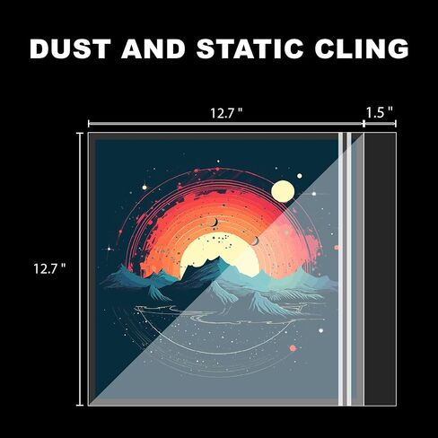 12" Vinyl Record Outer Sleeves, 3 Mil Polyethylene, 100 Pack | Adhesive flap closure, acid-free & archival-safe, fits gatefold LPs, for storage & display in Saudi Arabia