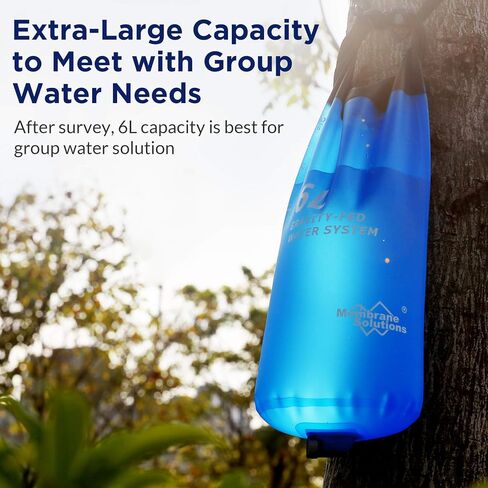Membrane Solutions Pro 6L Gravity Water Filter with 4 Extra S2 Water Filter Straws and Extra Replacement Filter Cartridge in Saudi Arabia