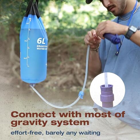 Membrane Solutions Pro 6L Gravity Water Filter with 4 Extra S2 Water Filter Straws and Extra Replacement Filter Cartridge in Saudi Arabia