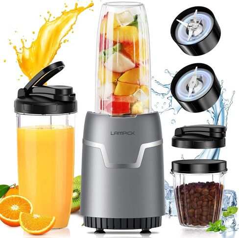 Smoothie Blender, 1100W Personal Blender for Shakes and Smoothies, Blenders and Grinder Combo for Kitchen with 2 * 22 Oz To-Go Cup and Lid for Protein Shake, Baby Food, Frozen Drink in Saudi Arabia