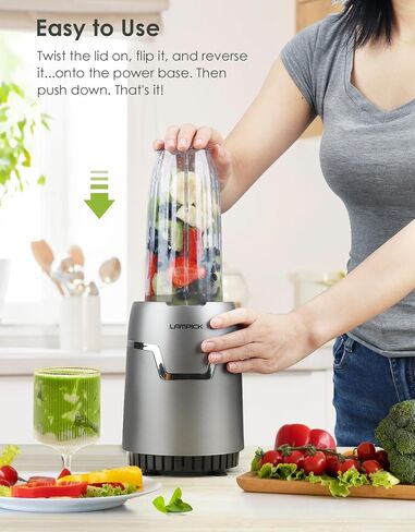 Smoothie Blender, 1100W Personal Blender for Shakes and Smoothies, Blenders and Grinder Combo for Kitchen with 2 * 22 Oz To-Go Cup and Lid for Protein Shake, Baby Food, Frozen Drink in Saudi Arabia