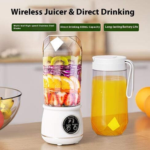 Cordless Personal Size Portable Blender, 20oz Personal Blender Smoothies and Shakes, BPA Free Traveling Juice Cup with Powerful Blending Rechargeable, Freshly Squeezed in Sports/Travel/Home in Saudi Arabia