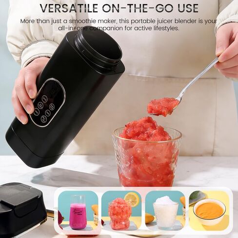 Portable Personal Blender, USB Rechargeable with 12 Stainless Steel Blades, Mini Blender for Smoothies, Travel, Gym, and Outdoor Adventures in Saudi Arabia