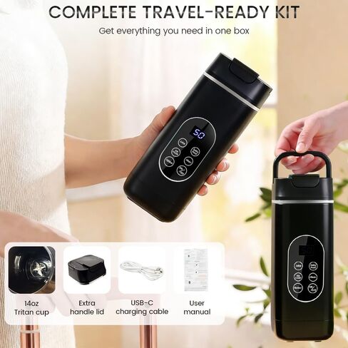 Portable Personal Blender, USB Rechargeable with 12 Stainless Steel Blades, Mini Blender for Smoothies, Travel, Gym, and Outdoor Adventures in Saudi Arabia
