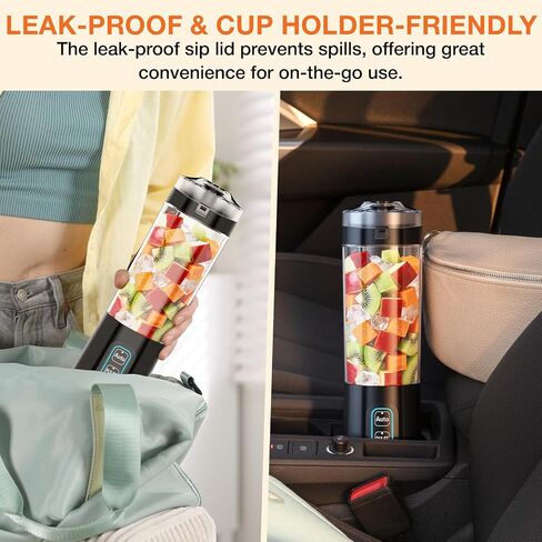 GVODE Personal Blender, Portable Blender for-Smoothies, 24oz Large Capacity | BPA Free, Leakproof-Lid and Sip Spout, USB-C Rechargeable, IPX8 Waterproof in Saudi Arabia