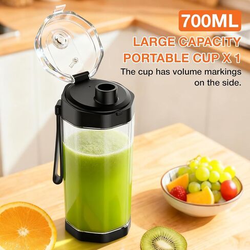GVODE Personal Blender, Portable Blender for-Smoothies, 24oz Large Capacity | BPA Free, Leakproof-Lid and Sip Spout, USB-C Rechargeable, IPX8 Waterproof in Saudi Arabia