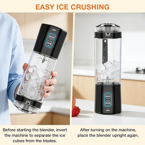 GVODE Personal Blender, Portable Blender for-Smoothies, 24oz Large Capacity | BPA Free, Leakproof-Lid and Sip Spout, USB-C Rechargeable, IPX8 Waterproof in Saudi Arabia