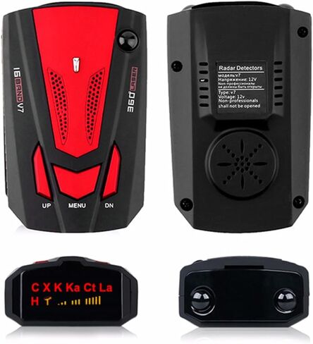 Radar Detectors for Cars: Speed Sentinel Radar Detector Long Range Detection 360 Degree,LED Display,Voice Alerts,Mute Memory for City Road/Highway, Ideal Gifts, Red in Saudi Arabia