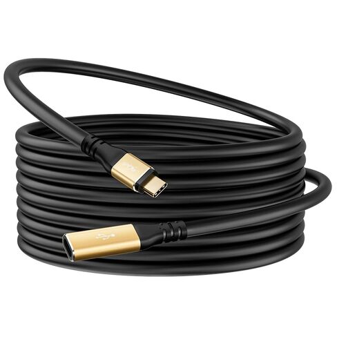 كابل تمديد USB C بطول 25 قدمًا، سلك موسع USB 2.0 من النوع C ذكر إلى أنثى طويل للغاية، مزامنة البيانات والشحن، متوافق مع سلسلة iPhone 17/16/15، وSamsung Galax S25 S24، والكمبيوتر اللوحي، والمحول، وسماعات الرأس in Kuwait