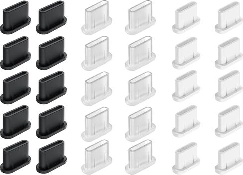 30Pcs Silicone Type C Charging Port Dusts Proofed Cap | Soft Silicone Dusts Plugs for Phone and Other Popular Smartphone Models Including Tablets in Saudi Arabia