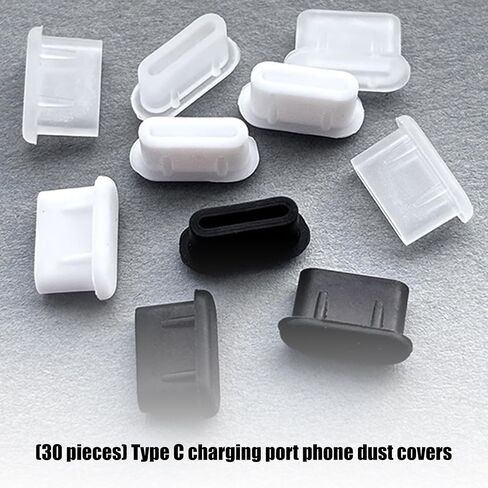 30Pcs Silicone Type C Charging Port Dusts Proofed Cap | Soft Silicone Dusts Plugs for Phone and Other Popular Smartphone Models Including Tablets in Saudi Arabia