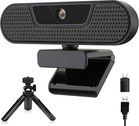 saylas 4K Webcam with Microphone, 78°FOV FHD PC Camera with 4K/2K/30fps, 1080P/60fps, Privacy Cover, USB Web Cam, Autofocus, External Webcam for PC, Computer Web Camera for Laptop, Mac, Zoom in Saudi Arabia