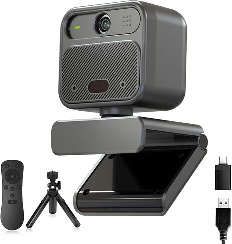saylas 4K Webcam with Microphone, 78°FOV FHD PC Camera with 4K/2K/30fps, 1080P/60fps, Privacy Cover, USB Web Cam, Autofocus, External Webcam for PC, Computer Web Camera for Laptop, Mac, Zoom in Saudi Arabia
