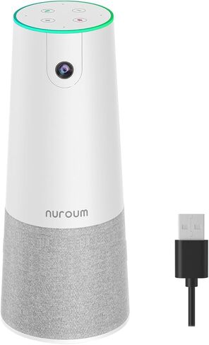 NUROUM C20 HD Video Conference Webcam with Microphone and Speaker | 4 Noise Cancelling MEMS Mics, 2MP CMOS Sensor, 100° FOV, 13ft Voice Pickup, Plug and Play, Broad Compatibility in Saudi Arabia