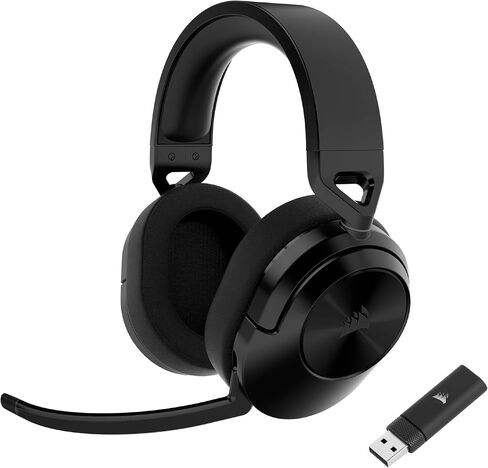 Corsair HS55 Wireless Multiplatform Lightweight Gaming Headset with Bluetooth - Dolby 7.1 Surround Sound - iCUE Compatible - PC, PS5, PS4, Nintendo Switch, Mobile - Black in Kuwait