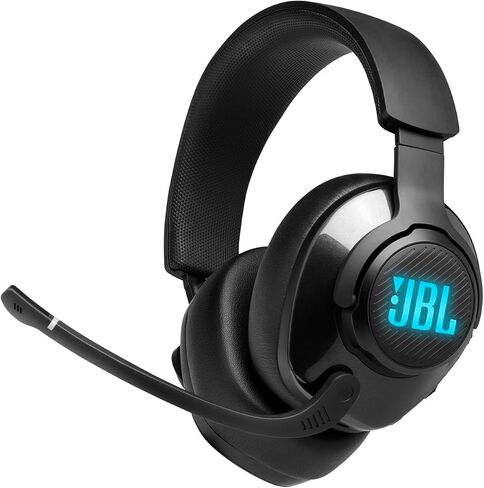 JBL Quantum 400 - Wired over-ear gaming headset with game-chat balance dial, JBL QuantumSURROUND and DTS, Voice focus directional flip-up mic and memory foam ear cushions (Black) in Saudi Arabia