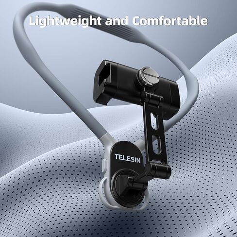 TELESIN Neck Phone Holder POV/Vlog Neck Mount for Phones with Phone Clip | Hands Free Phone Neck Holder w Chest Strap Neck Selfie Mount Video Recording for iPhone Samsung Google Pixel and All Phones in Kuwait