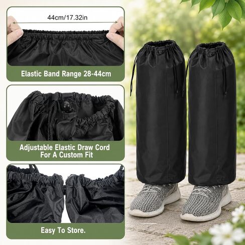 2PCS Lawn Care Leg Gaiters Breathable Leg Guards Protectors | Lightweight Waterproof Adjustable Garden Trimming Leg Chaps for Men and Women Landscaping Farm Working Outdoor Hunting Hiking in Saudi Arabia