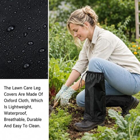 2PCS Lawn Care Leg Gaiters Breathable Leg Guards Protectors | Lightweight Waterproof Adjustable Garden Trimming Leg Chaps for Men and Women Landscaping Farm Working Outdoor Hunting Hiking in Saudi Arabia