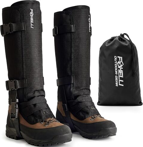 Foxelli Snake Gaiters للرجال والنساء، واقي ساق متين لحماية الأفعى | حماية قابلة للتعديل للساق السفلية للصيد والمشي لمسافات طويلة وأعمال المزرعة والخارج القوي in Kuwait