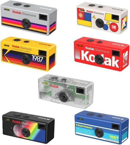 Kodak Charmera Keychain Digital Camera Random Style Blind Box 3 Pack | Bundle includes a Sturdy Tiger Crystal Clear Protective Case, 32GB Micro SD Card, Adapter & Camera Strap in Saudi Arabia