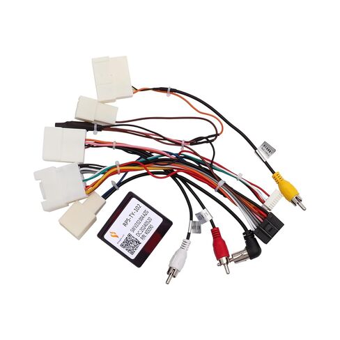16-PIN Car Stereo Wiring Harness with Canbus Box for Toyota Camry RAV4 Corolla Tundra Highlander, Supports Original JBL Amplifier, Backup Camera, SWC, FM/AM Antenna Adapter, and USB in Kuwait