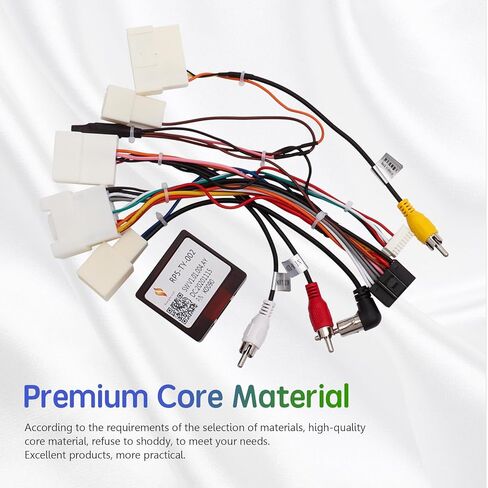 16-PIN Car Stereo Wiring Harness with Canbus Box for Toyota Camry RAV4 Corolla Tundra Highlander, Supports Original JBL Amplifier, Backup Camera, SWC, FM/AM Antenna Adapter, and USB in Kuwait