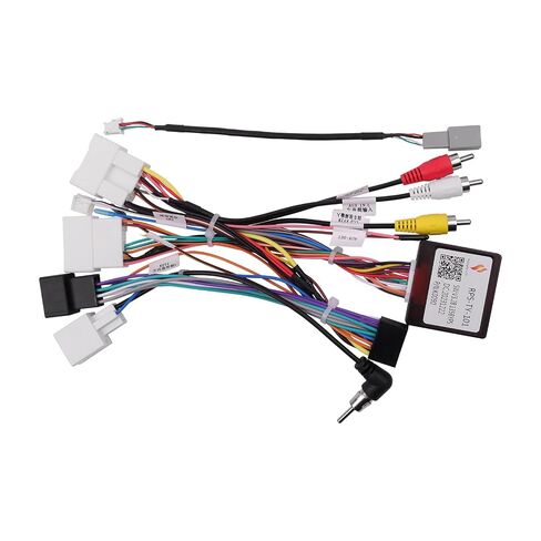 16-PIN Car Stereo Wiring Harness with Canbus Box for Toyota Camry RAV4 Corolla Tundra Highlander, Supports Original JBL Amplifier, Backup Camera, SWC, FM/AM Antenna Adapter, and USB in Kuwait