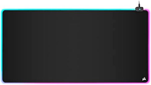 Corsair MM700 RGB Extended 3XL Cloth Gaming Mouse Pad/Desk Mat - Massive 1,220mm x 610mm (48" x 24") Cloth Surface, 360° Three-Zone RGB Lighting, Two USB Ports - Black in Saudi Arabia