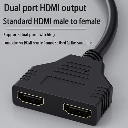 Marmoin Hdmi Splitter 1 in 2 Out, Copy Same Content to 2 Screens Not Expand | HDMI Splitter 1080p 1x2 Cables Male to Dual Female for HDTV,Monitor,Projector, Only Mirror Two Same-Size TVs at The Same Time in Saudi Arabia