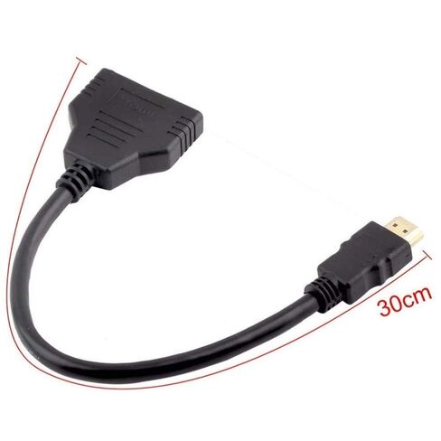 Marmoin Hdmi Splitter 1 in 2 Out, Copy Same Content to 2 Screens Not Expand | HDMI Splitter 1080p 1x2 Cables Male to Dual Female for HDTV,Monitor,Projector, Only Mirror Two Same-Size TVs at The Same Time in Saudi Arabia