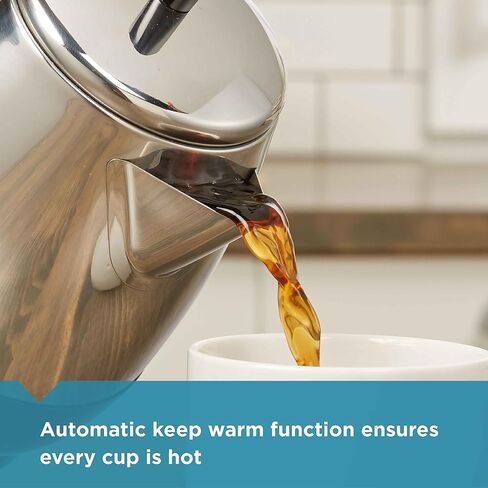 Farberware 4-Cup Stainless Steel Coffee Percolator, Automatic Keep Warm | Programmable 12-cup coffee maker with Auto Brew, washable filter and Sneak-A-Cup for fresh coffee. in Saudi Arabia