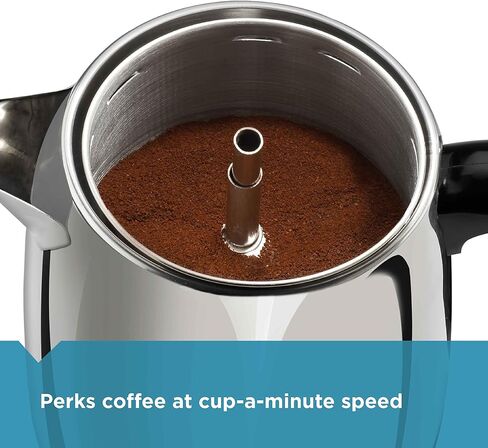 Farberware 4-Cup Stainless Steel Coffee Percolator, Automatic Keep Warm | Programmable 12-cup coffee maker with Auto Brew, washable filter and Sneak-A-Cup for fresh coffee. in Saudi Arabia