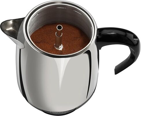 Farberware 4-Cup Stainless Steel Coffee Percolator, Automatic Keep Warm | Programmable 12-cup coffee maker with Auto Brew, washable filter and Sneak-A-Cup for fresh coffee. in Saudi Arabia