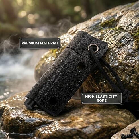 3 Sets Outdoor Fire Starter Kit with Magnesium Rod Holder, Fire Stick K Sheath & Ferro Rod, Camping Essentials Survival Kit for Bushcraft, Magnesium Fire Starter with Kydex Sheath in Saudi Arabia