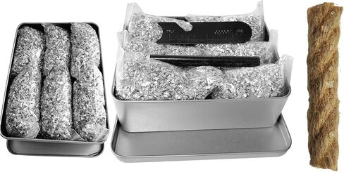 eGreen Emergency Magnesium Fire Starter Kit with Ferro Rod & Wax Tinder | 6/12/18/24 bags shavings; 4"×5/16" ferro rod gives 12000+ strikes; wax rope burns 60/240 min for camping, hiking & survival. in Saudi Arabia