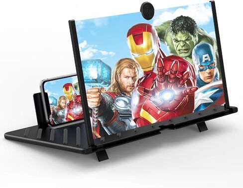 20" Screen Magnifier for Smartphone,3D HD Mobile Phone Magnifying Projector Screen Enlarger Expanders for Videos and Gaming–Foldable Phone Holder with Screen Amplifier,Gifts for Mom Dad &Family in Saudi Arabia