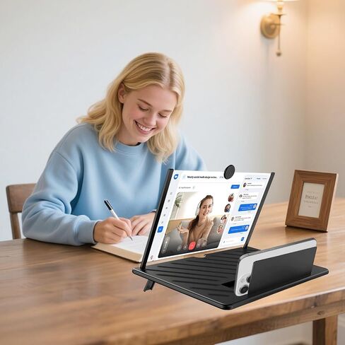 20" Screen Magnifier for Smartphone,3D HD Mobile Phone Magnifying Projector Screen Enlarger Expanders for Videos and Gaming–Foldable Phone Holder with Screen Amplifier,Gifts for Mom Dad &Family in Saudi Arabia