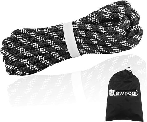 NewDoar Static Climbing Rope - 8mm (5/16c) / 10mm (3/8") Double Braid Accessory Cord for Rock,Hauling, Prusik, Survival - Pre-Cut 20FT, 50FT, 100FT, 165FT Lengths - Outdoor, Fire Rescue Equipment in Kuwait