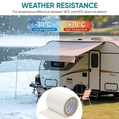 RV Awning Repair Tape, Tent Repair Patch, Tear Repair Kit for Tarps, Boat Cover Repair, Tents, Sailboats, Waterproof, Clear, 1 Roll 3 in. x 60 in. in Saudi Arabia