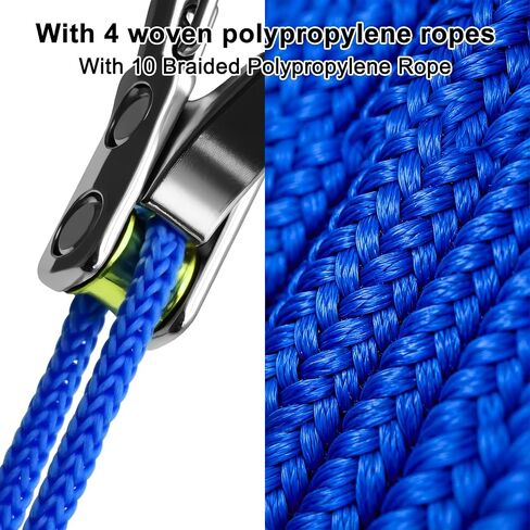 Rope Tie Tightening Tool - 6*Paracord Adjusters Roller and 4*10Ft Ropes Set | 35 Lbs Load Capacity Rope, 115 Lbs Load Stringht Tensioner Alloy Buckle Tie Down for Camping, Traps, Guy Lines, Outdoors Camp in Saudi Arabia