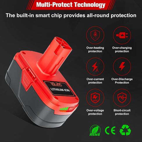 2Pack 8.0Ah 19.2 Volt Replacement for Craftsman 19.2V Battery Compatible with Craftsman C3 DieHard Battery 315.115410 315.11485 130279005 1323903 120235021 11375 11376 Cordless Power Tools in Saudi Arabia