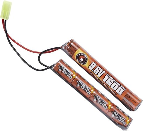 Lancer Tactical 9.6V NiMH 1600mAh Butterfly Mini Battery Pack with Mini Tamiya Connector for Airsoft Guns, AEG in Saudi Arabia
