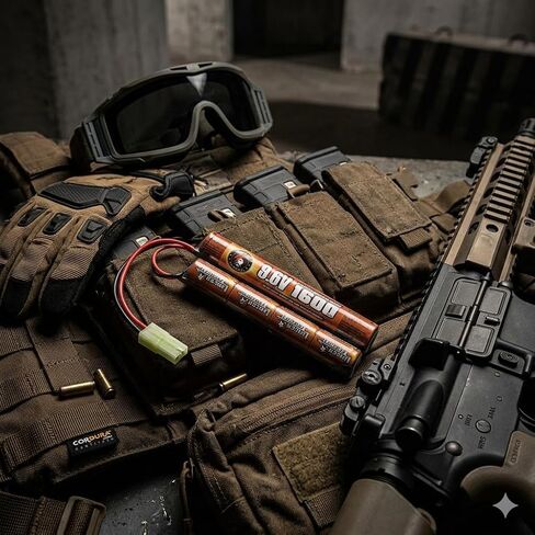 Lancer Tactical 9.6V NiMH 1600mAh Butterfly Mini Battery Pack with Mini Tamiya Connector for Airsoft Guns, AEG in Saudi Arabia